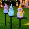 Solar Powered Snowman Stake Light Outdoor Christmas Decoration for Yard Garden & Pathway Auto On/Off Waterproof Festive Atmosphere Lights