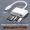 3 In 1 Type C To USB 2.0 SD/TF Memory Card Reader OTG Adapter HUB Data Transmission for MacBook Camera Android