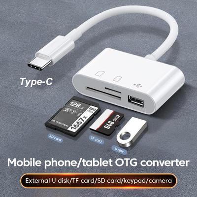 3 в 1 Тип C к USB 2.0 SD/TF Устройство чтения карт памяти OTG Адаптер Концентратор передачи данных для камеры MacBook Android