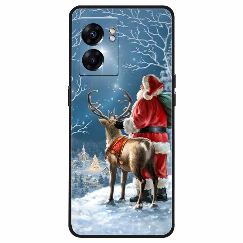 Чехол для OPPO Realme C33 C30s Рождественский Силиконовый Мягкий ТПУ Чехлы для Realme 9 Pro Plus Coque Realme8 5G Новогодний Подарок Funda