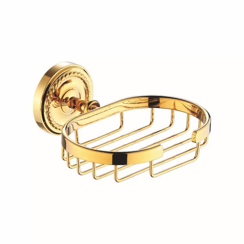 European Gold All-Copper Bathroom Towel Rack & Accessories Set