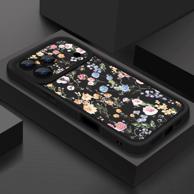 Противоударный мягкий силиконовый чехол из ТПУ Funda для iPhone 17 Air 16e 16 15 14 Pro Max 13 17 Pro Max 17 Pro 17 Чехол с красочным узором из роз