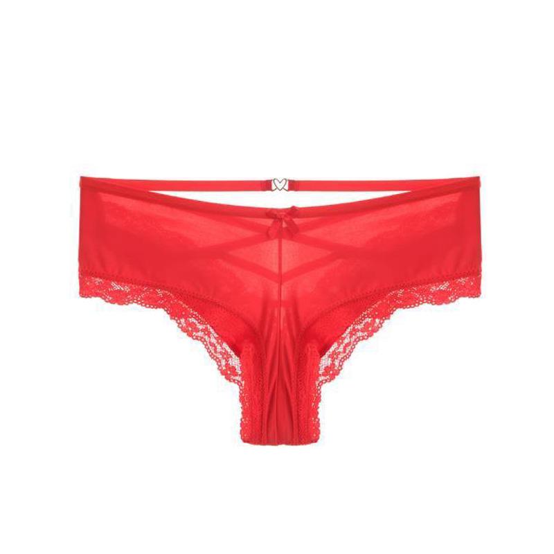 Sexy Women Panties Mid-Rise Female Silk Seamless Underwear Ladies Cross Strap Thong G String K123