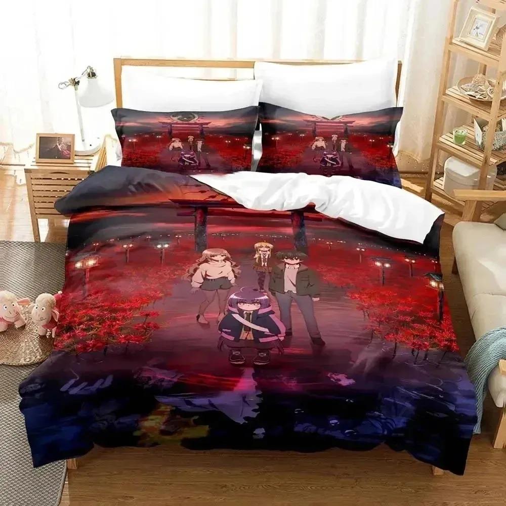Comforter Anime Dark Gathering Bedding Set Bed Set Comforter King Queen Size Boys Adult Bedding Set
