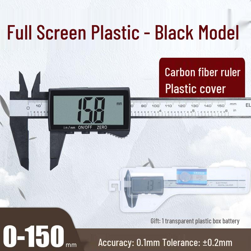 High-Precision Digital Vernier Caliper for Jewelry & Crafts: All-Plastic Design, Ideal for Measuring Small Items like Bracelets and Pearls.