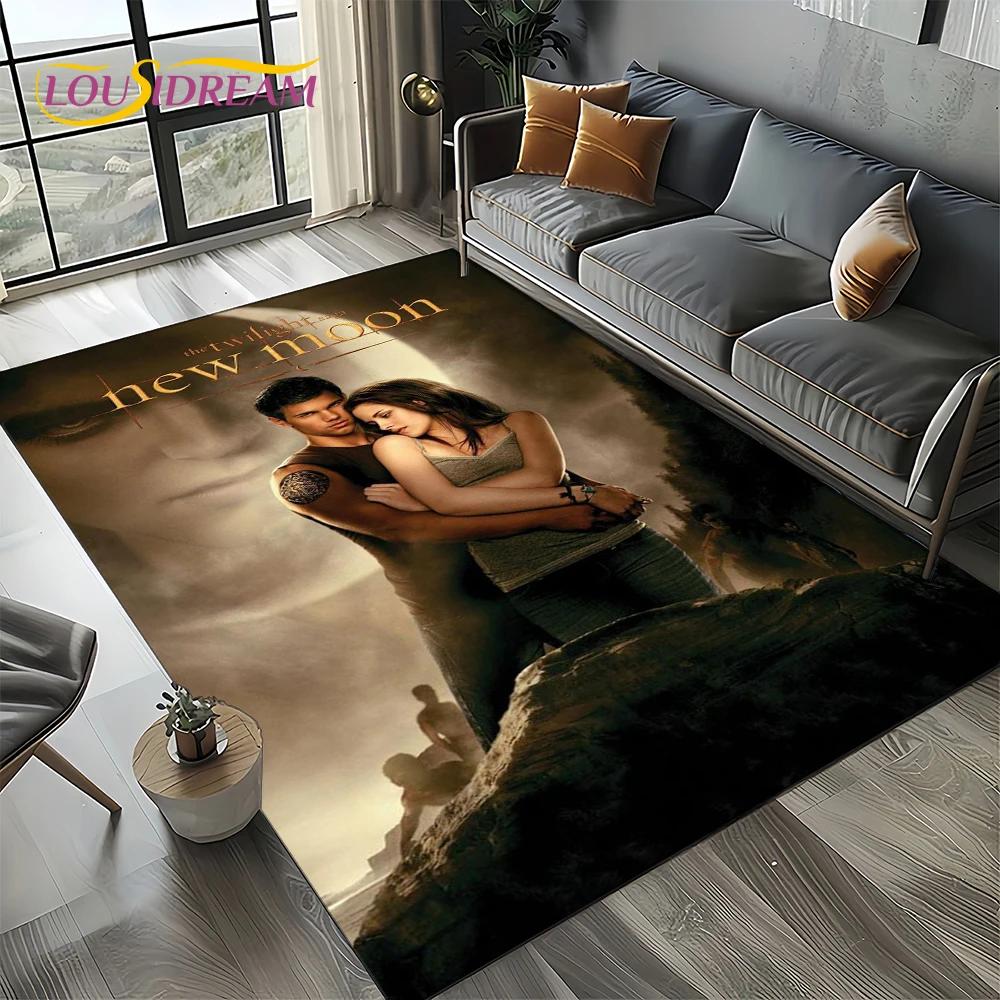 Twilight Saga Series Edward Bella Movie Carpet Rug for Living Room Bedroom Home Sofa Decoration,Kids Area Rug Non-slip Floor Mat