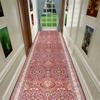 Retro Ethnic Long Corridor Carpet Luxury European Decoration Hallway Rug Non-slip Easy Cleaning Floor Mat Stairway Runners Mats