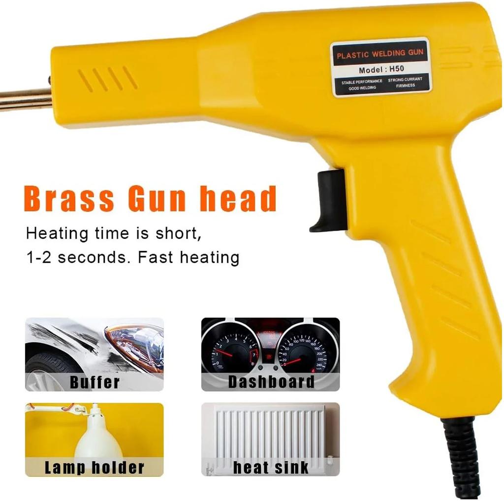 50W Plastic Welding Machine Car Bumper Repair Kit Hot Stapler Hot Air Gun Crack Repair for Removing Body Dent Cracks