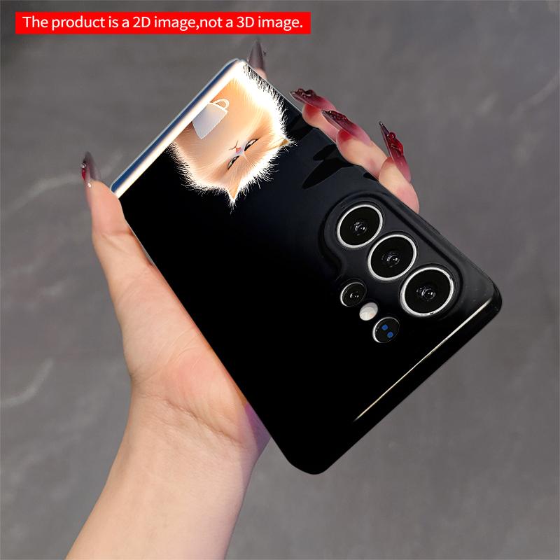 2DFlat Samsung phone case Grumpy Cat with Cup Phone Case Applicable to Galaxy S23 S24 S25ULTRA S26 A12 A14 A15 A16 A54 A55
