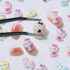 50pcs Nail Rhinestones 3D Kitty Cat Nail Art Charms, 3D Cartoon Kawaii Sanrio Nail Decorations for