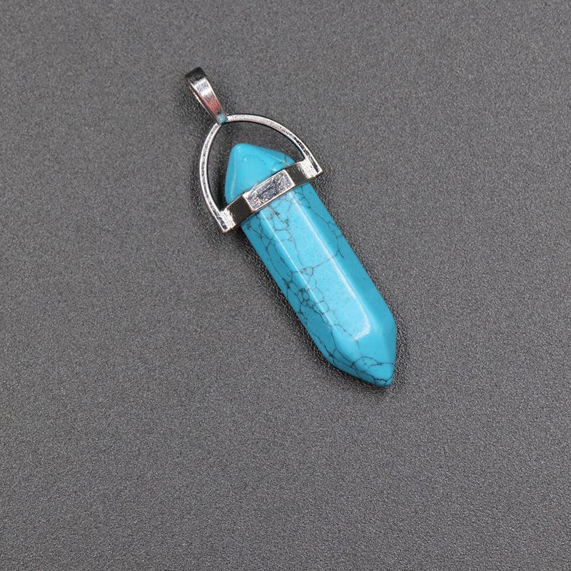 Подвеска-пуля из агата и кулон с двойным острием из розового кварца