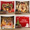 Cross-border Manufacturer Bedroom Home Fireplace Background Cloth Nordic Christmas Santa Tapestry