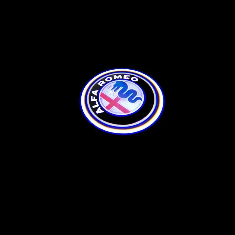 For Alfa Romeo 159 LED Car Door Welcome Light Logo Projector for Alfa Romeo 147 156 Giulietta Giulia Mito Stelvio Brera Spider