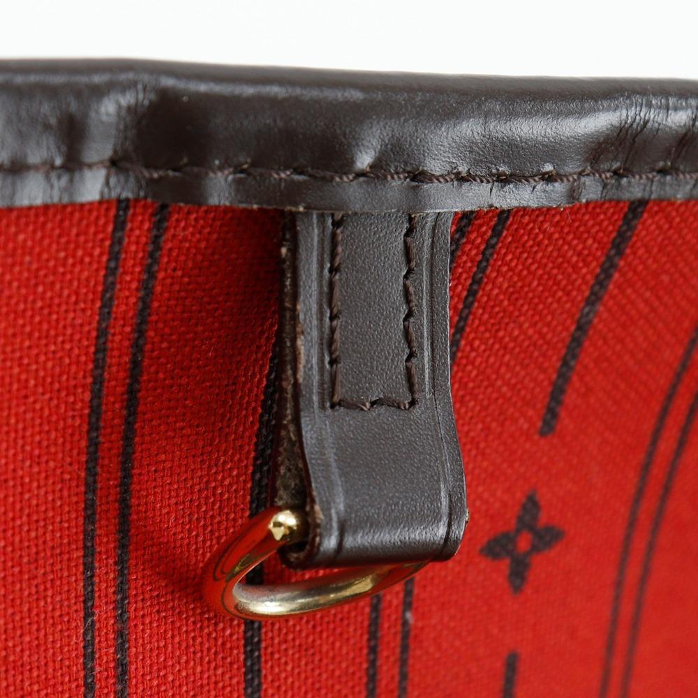 Louis Vuitton Neverfull MM Tote Bag N51105 Brown Damier Canvas Women Used