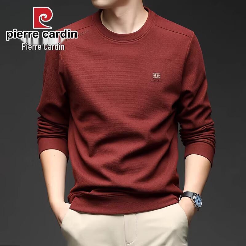 Pierre Cardin Men's Silk Wool Blend Long Sleeve Crew Neck Top