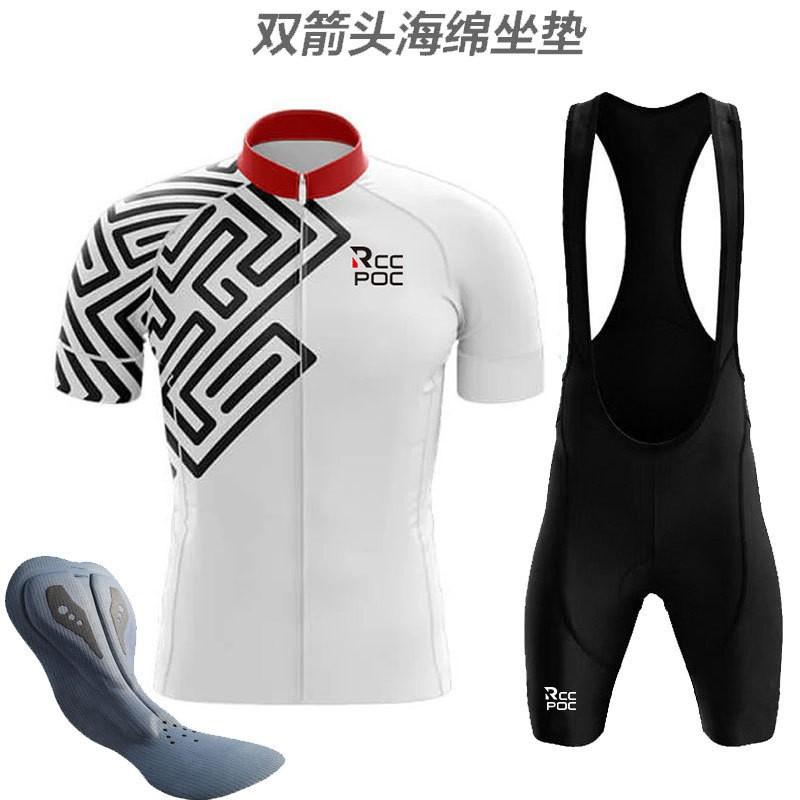 Breathable Cycling Jersey Bib Shorts Set Road Bike Mountain Outdoor Riding