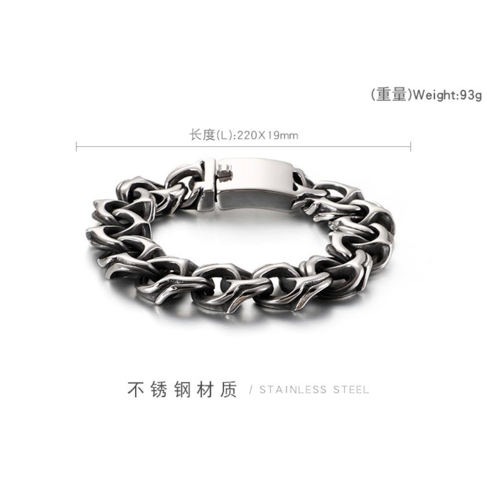 Domineering Men'S Stainless Steel Jewelry Exaggerated Personality Creative Titanium Steel Men'S Bracelet Hand Jewelry