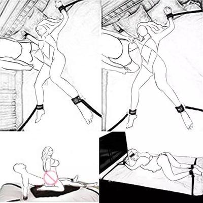 Секс-игрушки для женщин, пары, БДСМ-бондажный набор под кроватью, флоггер, эротические ограничители, наручники для шлюхи и манжеты на щиколотке, игры для взрослых, секс-шоп