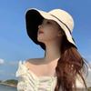 Foldable Women Bucket Hat Anti-UV Visor Caps Fashion Panama Cap  Spring Summer