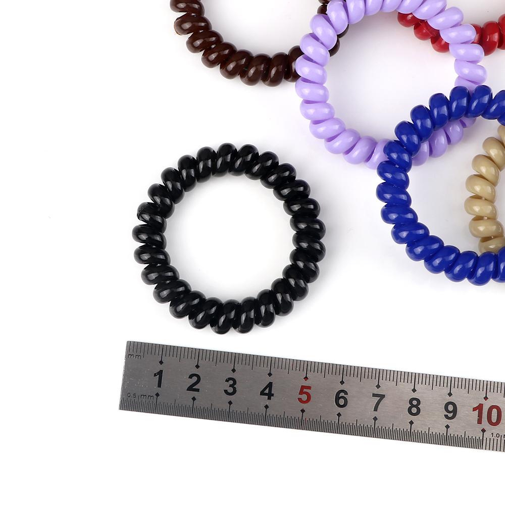 5 шт./набор Эластичные конфетные цвета Телефонный провод Простые женские резинки для волос Веревка для волос для детей Девочек Скранчи Повязка на голову Жевательная резинка Подарки