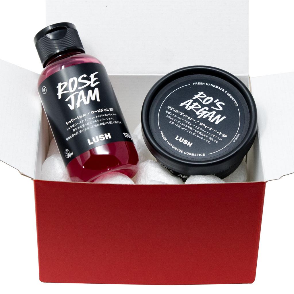 (Пышный) Подарочный набор LUSH Rose с сумкой для покупок