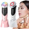 7 в 1 Аппарат для подтяжки лица Микротоковый омолаживающий кожу Массажер для лица Светотерапия Антивозрастной против морщин Косметический прибор EMS Ионный прибор для красоты лица