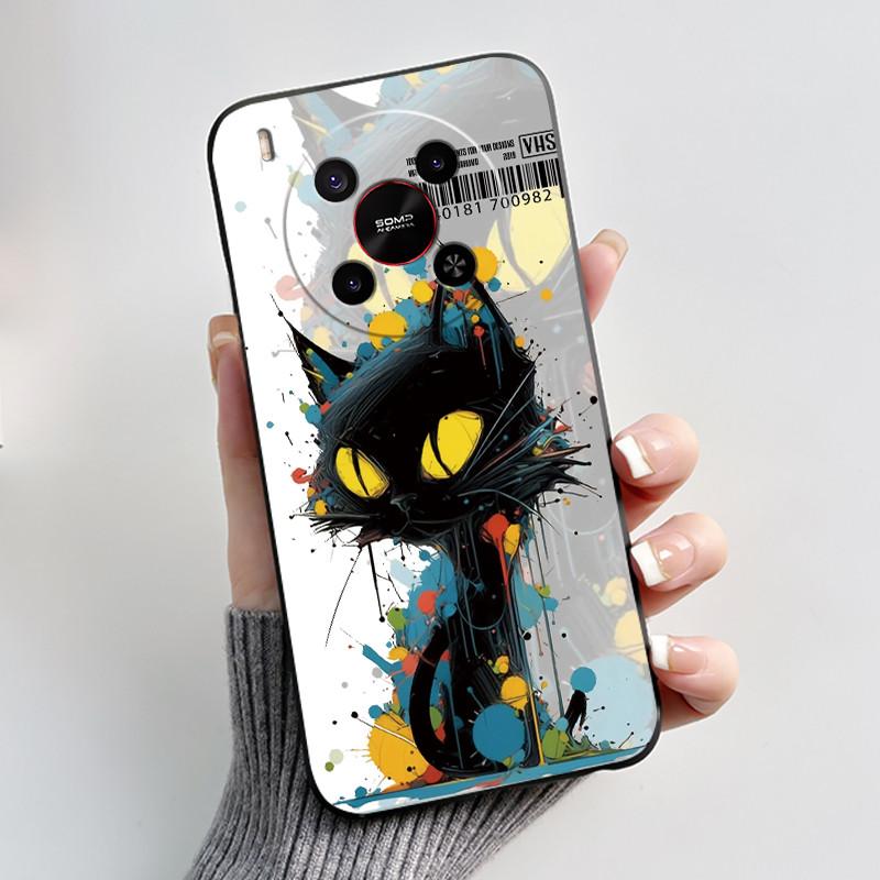 Милый Мультяшный Чехол Для ZTE Blade V70 MAX / ZTE Nubia V70 Max Печатный Корпус Защитная Крышка Мягкий Силикон Черный Корпус