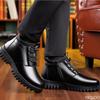Модные хлопковые туфли мужские зимние новые на толстой подошве уличные повседневные высокие ботинки теплые простые удобные нескользящие мужские зимние ботинки