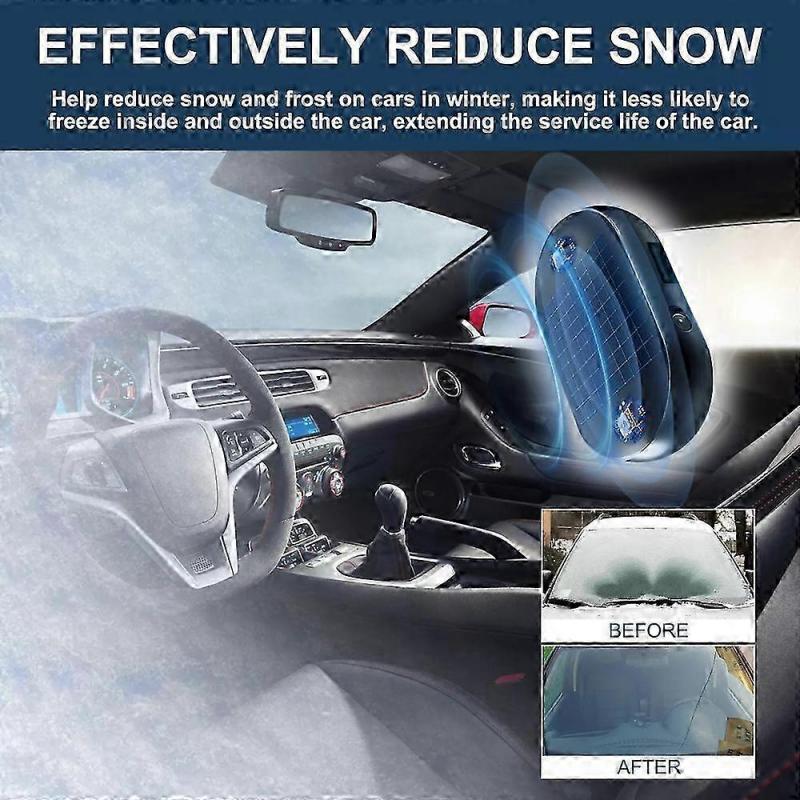 1-3x Solar Antifreeze Electromagnetic Molecular Windshield Car Snow Removal Instrument Window Glass Defogging & Defrosting & Deicing