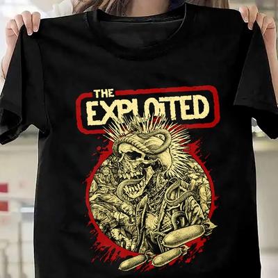 НОВАЯ Классическая футболка The Exploited Band 2024 черная всех размеров YA84