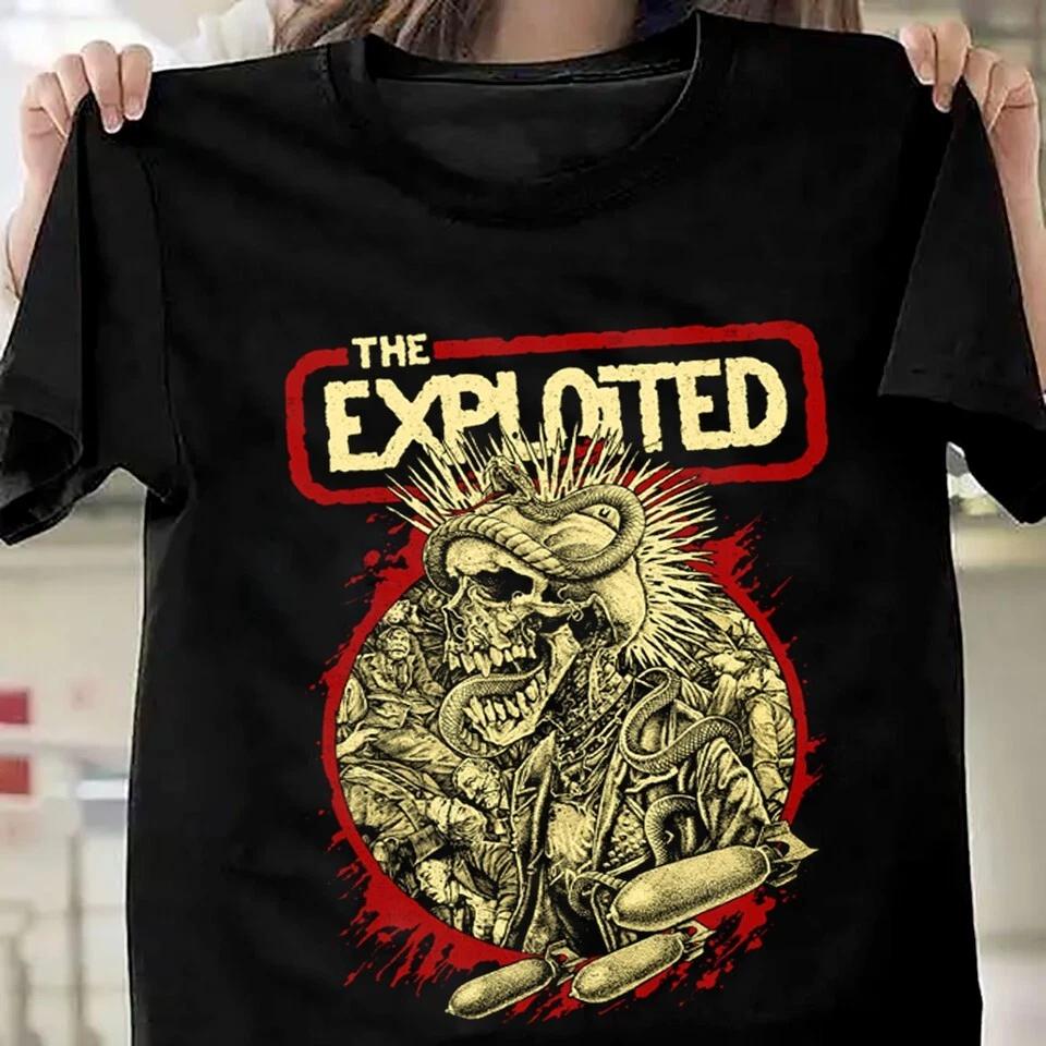 НОВАЯ Классическая футболка The Exploited Band 2024 черная всех размеров YA84