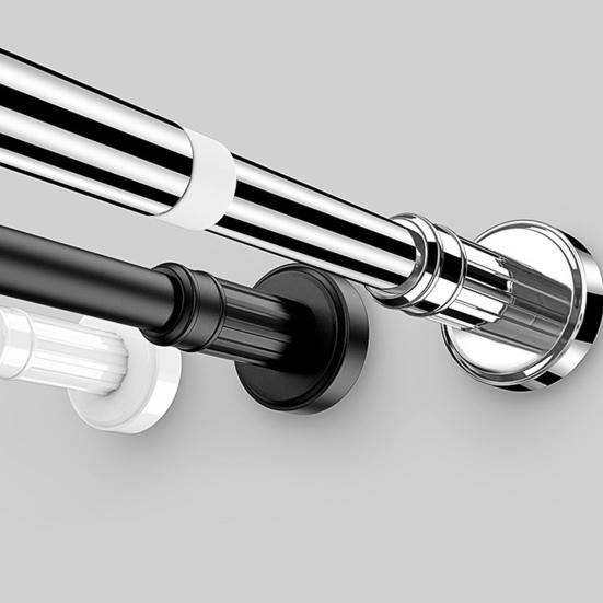 35/50CM Tension Curtain Rod Garland Holder Adjustable Expandable No Drilling Non-Slip Stainless