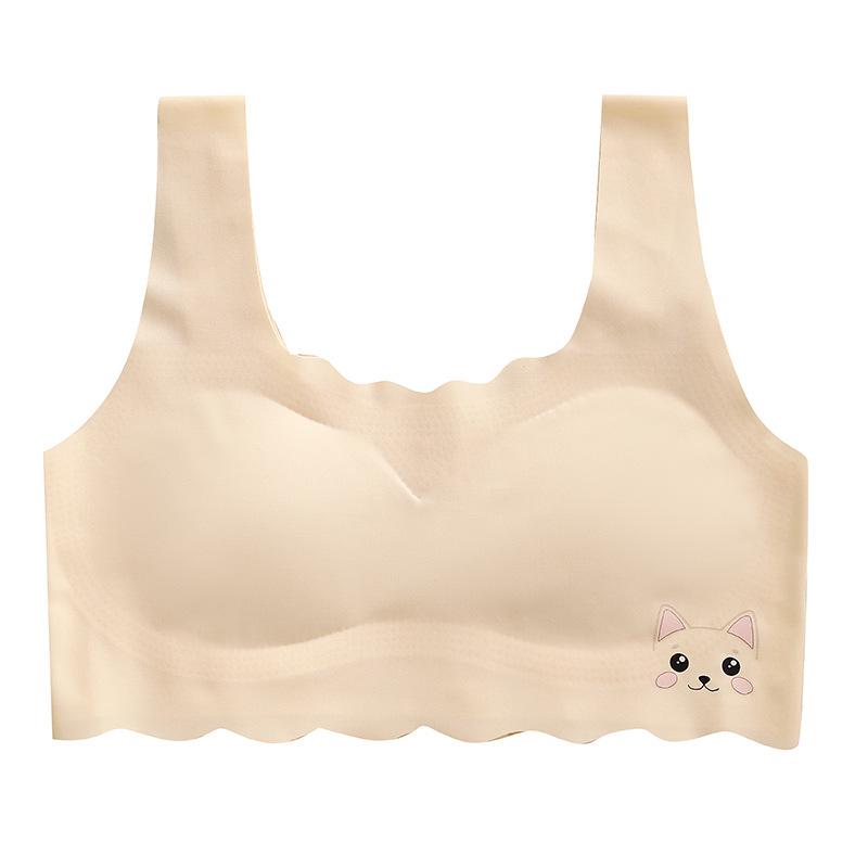 Подростковый бюстгальтер из ледяного шелка для девочек – Бесшовный, тонкий стиль для учениц средней школы