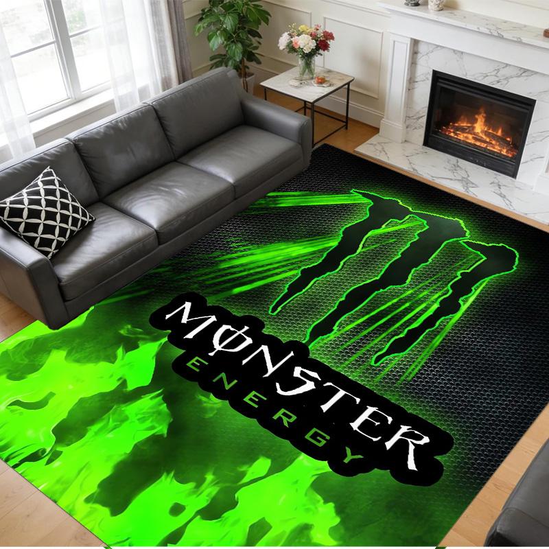 Коврик из кристального бархата с принтом Monster Energy Анти?Носки?Износостойкий ковер для пола для домашнего интерьера