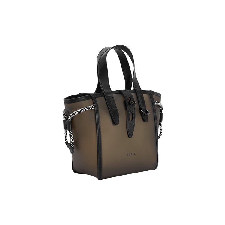 Furla Net &Sorrento Calfskin Tote Bag, Shopping Bag, Shoulder Bag, Crossbody Bag, Handbag Mini Women's Olive Green BASRFUA-BX0919-O6000