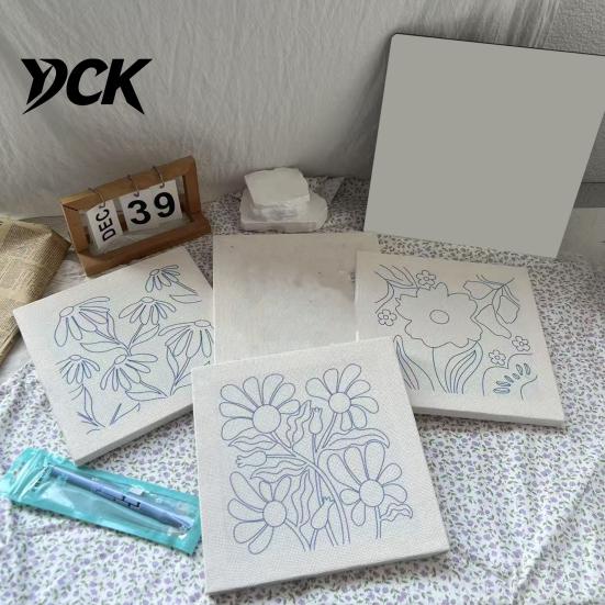 Punch Embroidery Craft DIY Floral Needle Kit, Beginners Flower Starter Kit with Tools Pattern, Stitch Carft for Adults, Handmade Home Decor