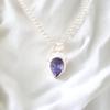Purple Iolite Gemstone 925 Solid Silver Handmade Jewelry Trendy Pendant For Gift PP-56-14