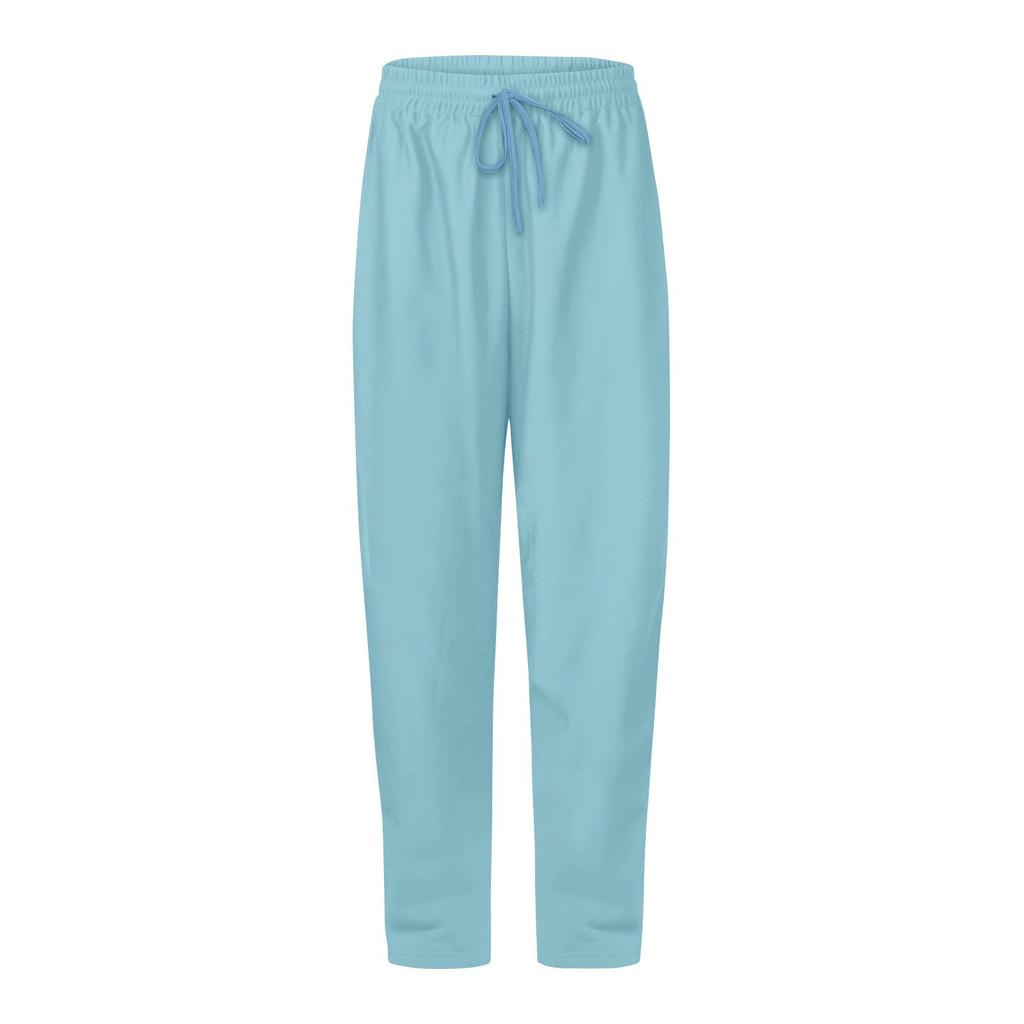 Женские зимние спортивные штаны, однотонные повседневные брюки, женские флисовые спортивные штаны, широкие прямые брюки