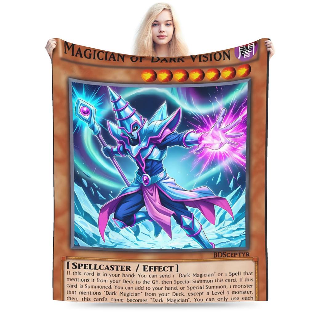 Yu Gi Oh Card Flannel Blanket Winter Soft Durable Throw Blanket for Kids Couch Chair Funny Bedspread Sofa Bed Cover