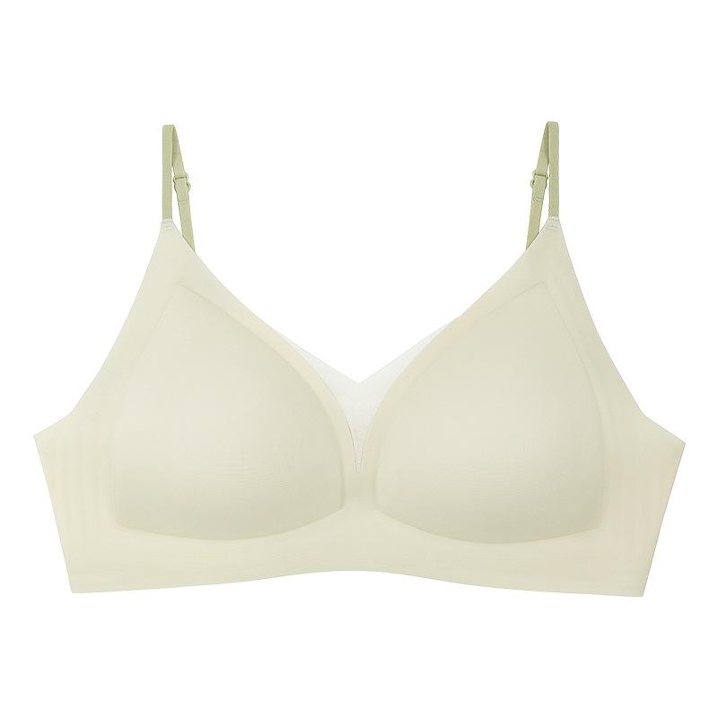 French Triangle Cup Water Light Muscle Foundation Skin Gathering No Steel Rim Ultra-thin Sexy Chest Traceless Bra