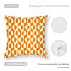 Orange Geometric Pillow Case 3D Print Polyester Fiber 40*40 cm Home Sofa Throw Pillow Cover Decoration Festival Gift
