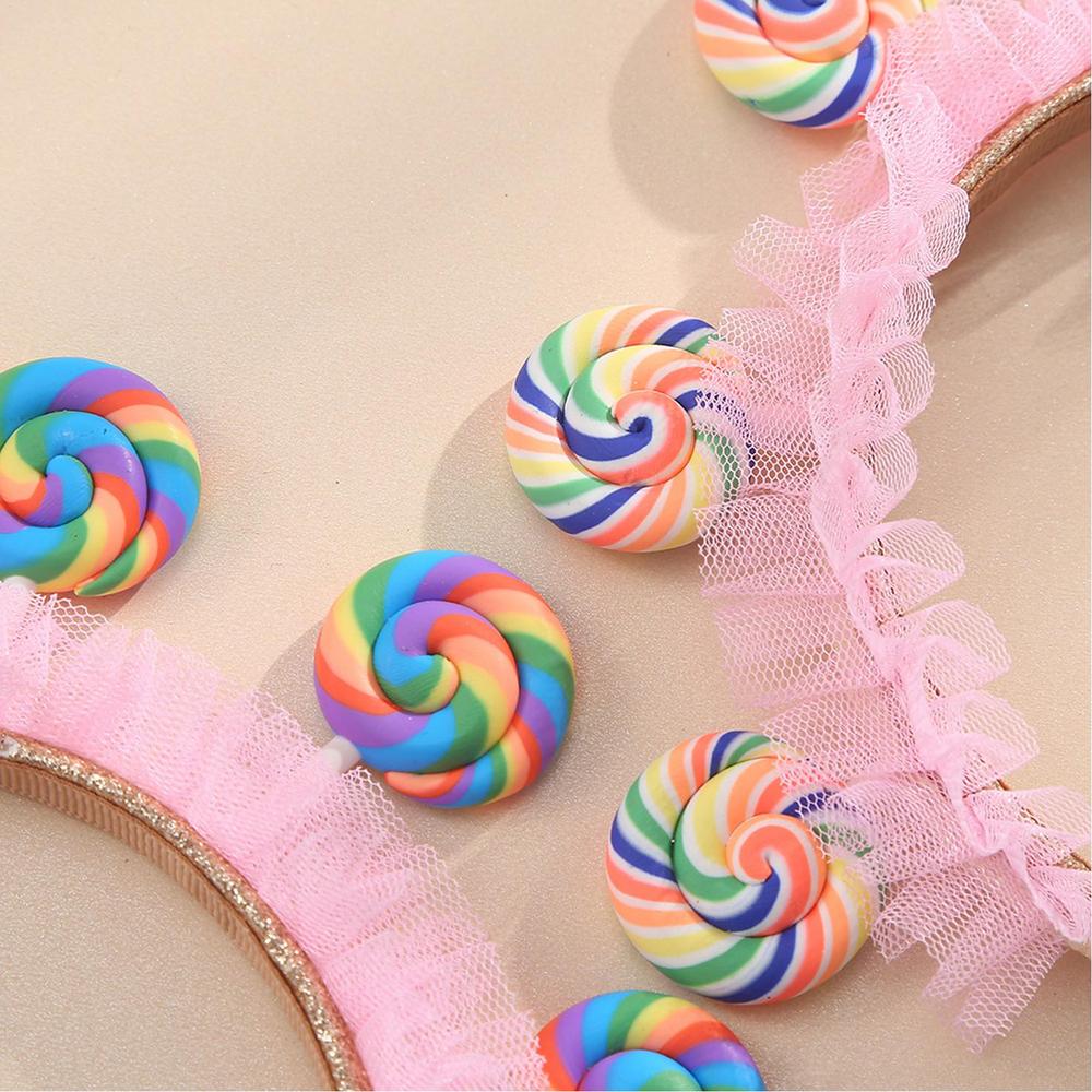 Lollipop Hair Bands Pink Headwear Cute Headband Hair Accessories Photo Props Candy Headband Candy Costume Accessories For