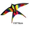 Радужный ласточковый змей 1,7 м Хорошо летающий Детский змей Новый Уличная летающая игрушка Сад