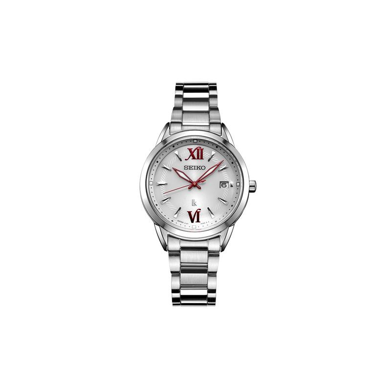 SEIKO Lukia Series Solar Date Display Silver Fashion Solar Quartz Steel Strap Women's Watch Silver Dial SUT387J1