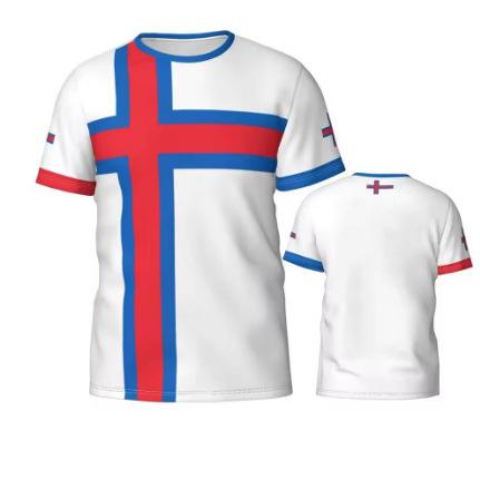 Faroe Islands Flag 3D T-Shirts, Men's and Women's T-Shirts Team Clothing Football Fan Gifts