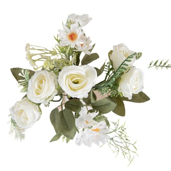 Красивый Искусственный Букет Многослойными Лепестками Красочные Декоративные