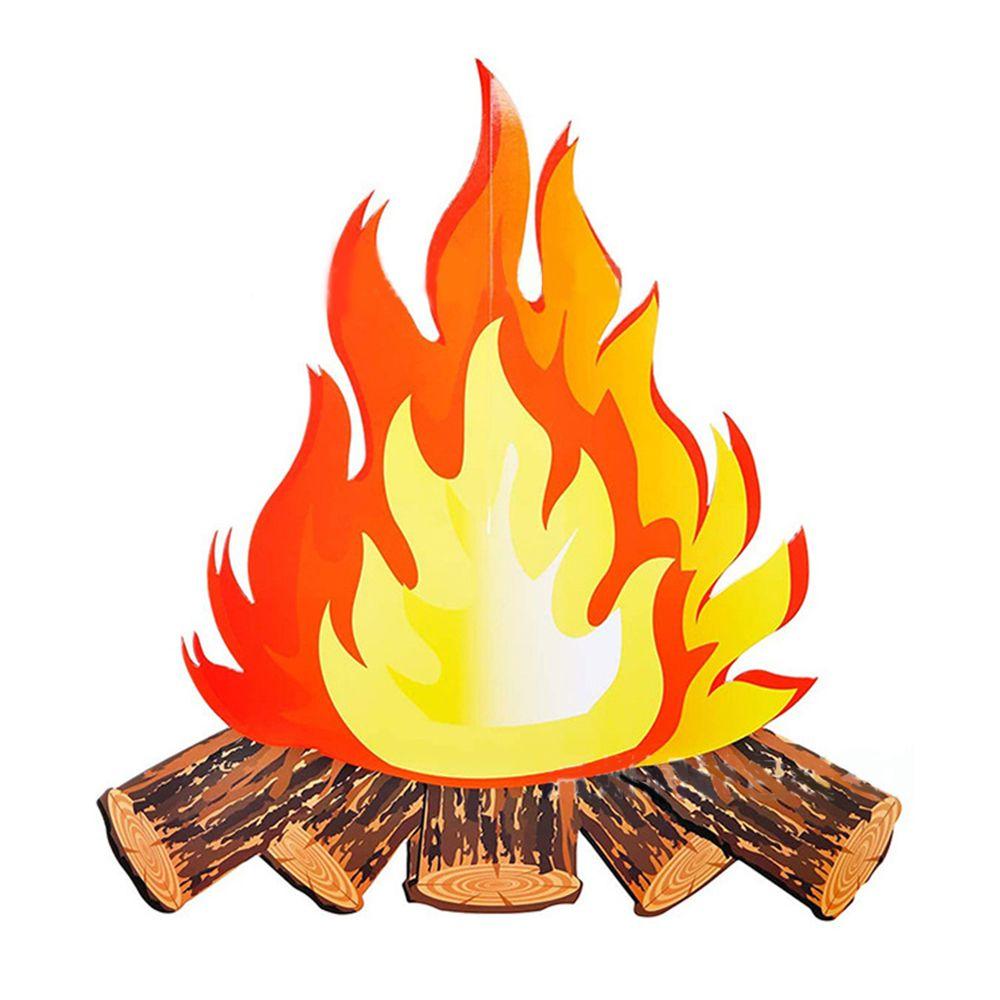 Бумажный 3D Декоративный Картонный Костер Центральный Элемент Огонь Вечеринка Украшение Искусственное Пламя Огня