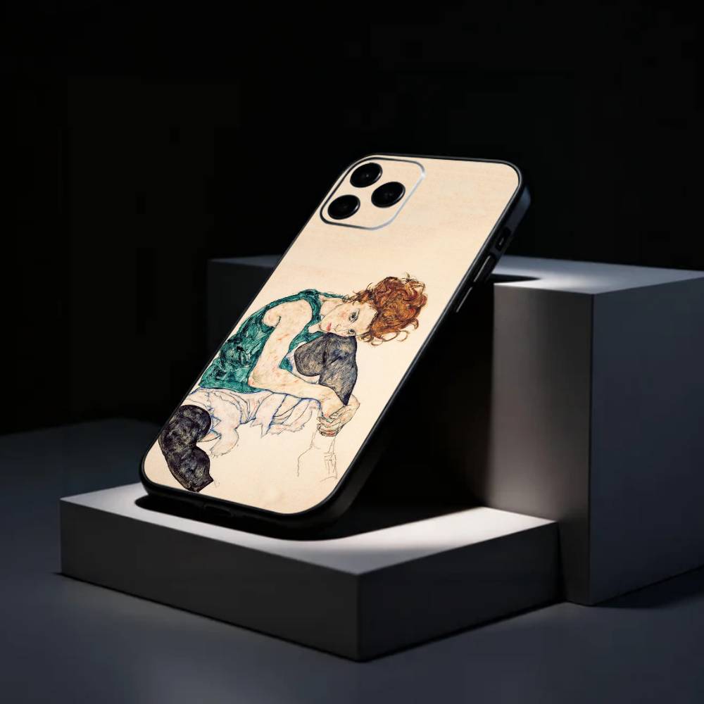 painter E-Egon S-Schiele   Phone Case Silicone Soft For IPhone 17 16 15 14 13 12 11 X XR Plus Pro Max Plus