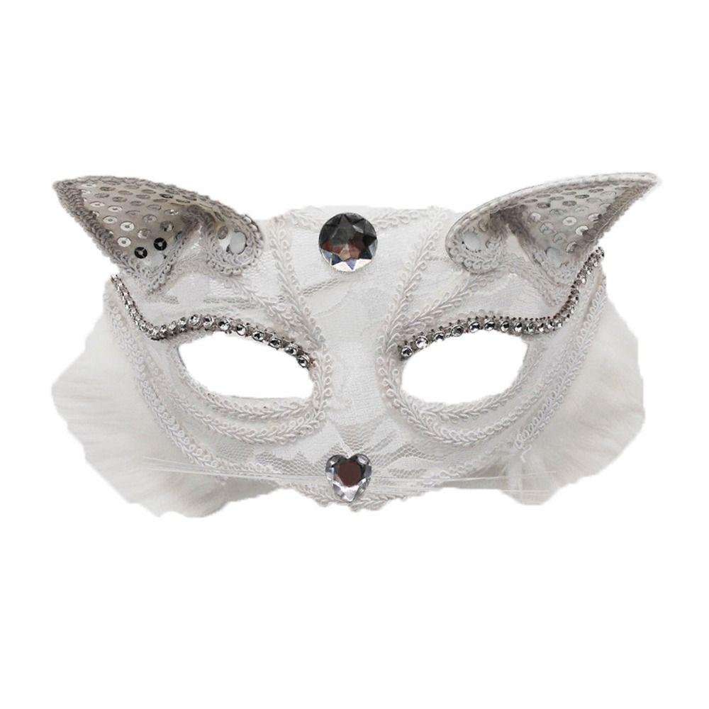 Costume Halloween Supply Animal Party Supplies Lace Masquerade Venice Mask Cat Face Masks