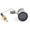 2" 52mm 12V Pointer Mechanical Water Temperature Temp Gauge 40-130℃,110-265℉,Yellow Light Car Meter with Sensor NPT 1/2, 1.8m Wire Length